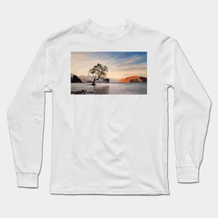 Wanaka Tree Digital Painting Long Sleeve T-Shirt